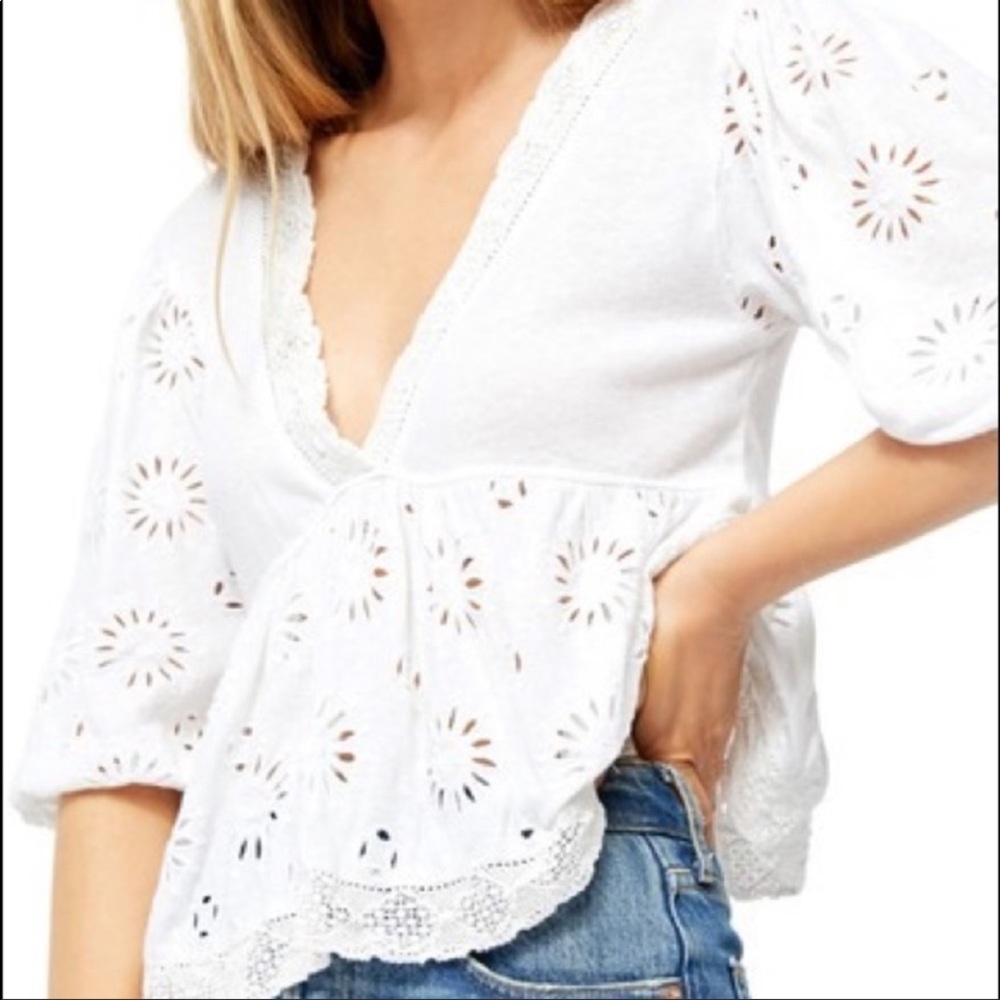 Free People Eyelet Blouse